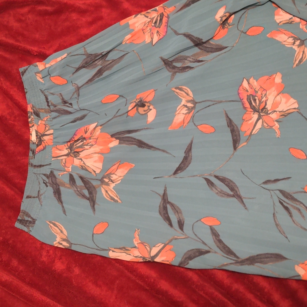 Blue floral skirt
